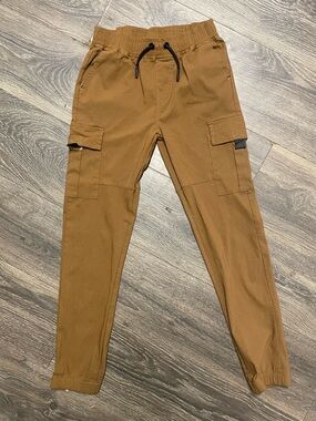 Retro stitch brown Cargo Jogger Pants - Casual Utility Style size XL 18 big kid